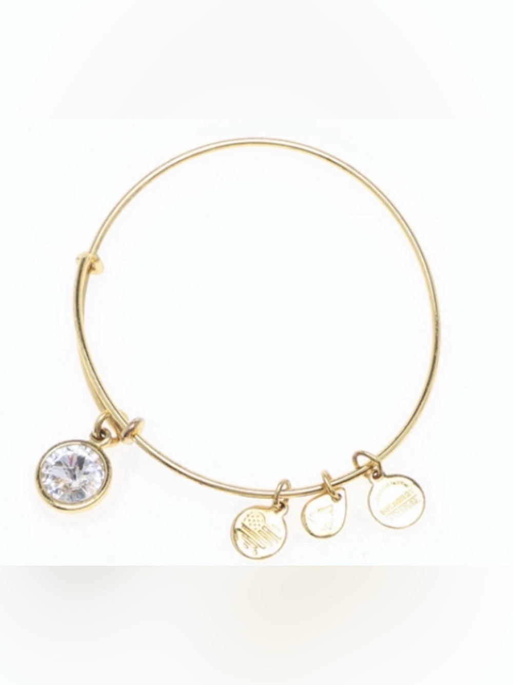 NWT Alex and Ani APRIL BIRTHSTONE Silver Bangle with Pink Swarovski Crystal
